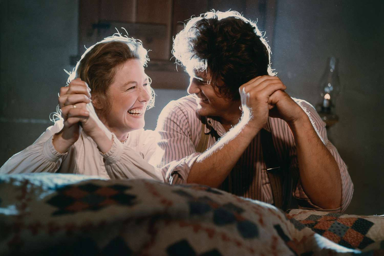 Michael Landon With Karen Grassle Laughing Wallpaper