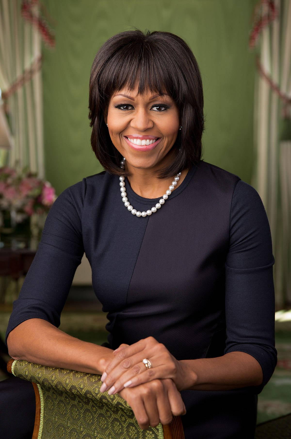 Michelle Obama With Bangs Wallpaper