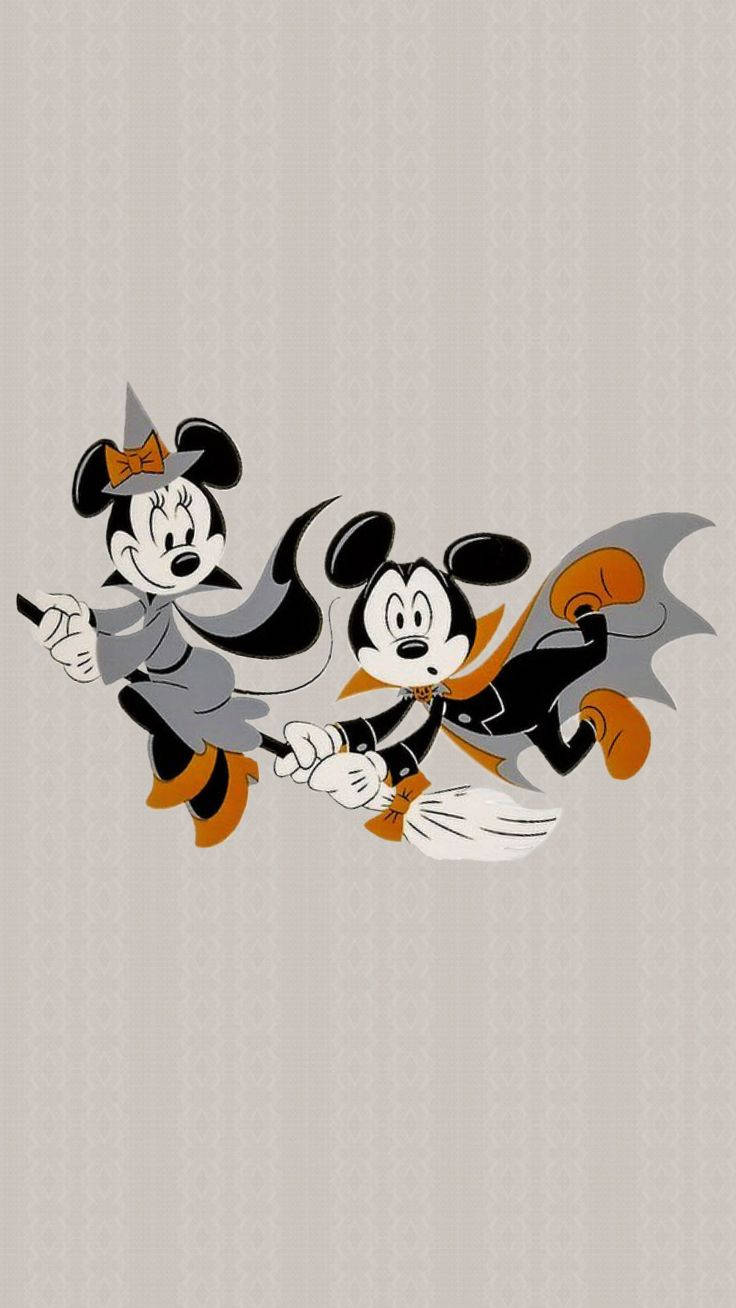 Mickey & Minnie Mouse Cute Disney Halloween Wallpaper