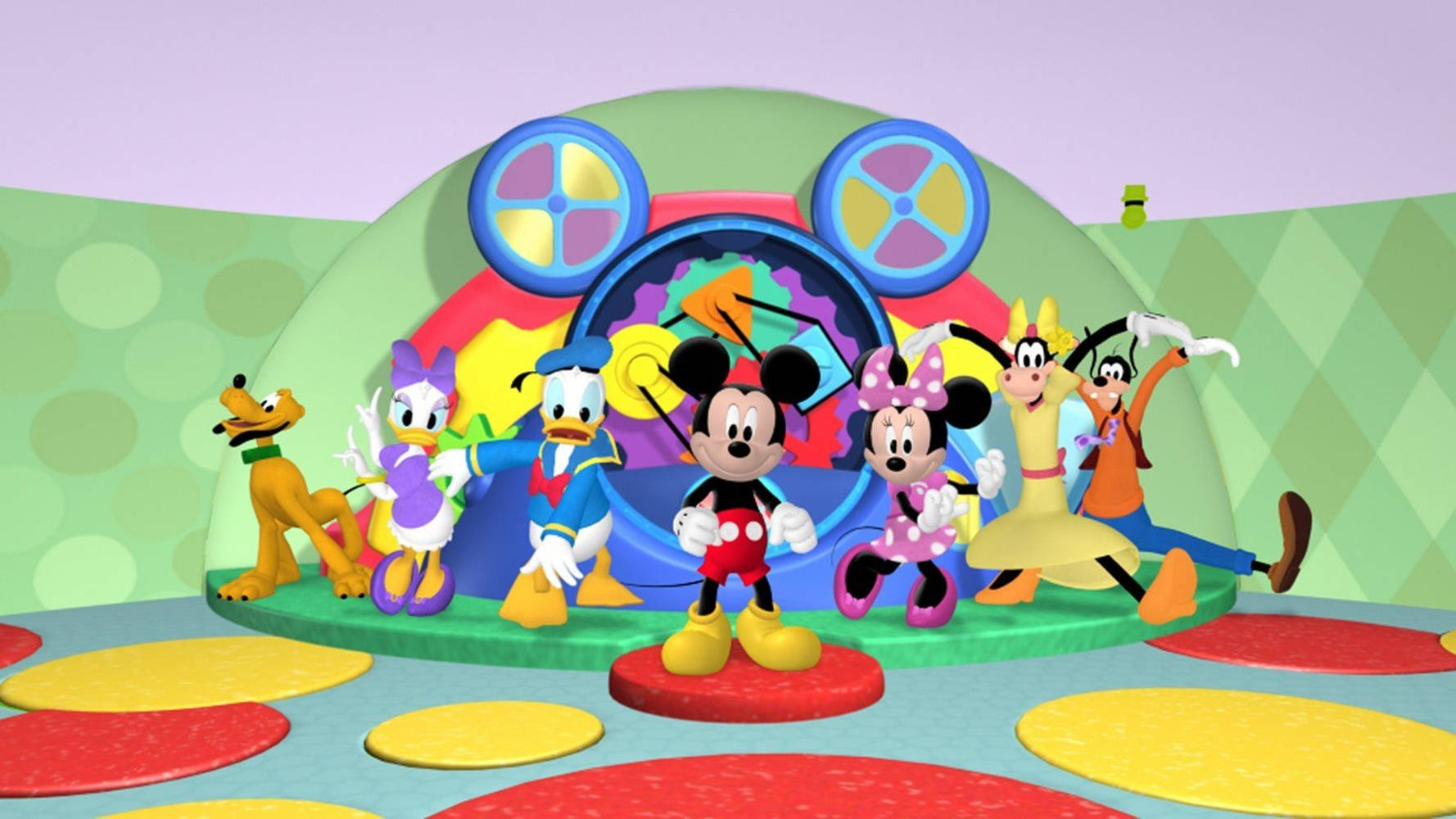 Mickey Mouse Clubhouse Colorful Stage Wallpaper
