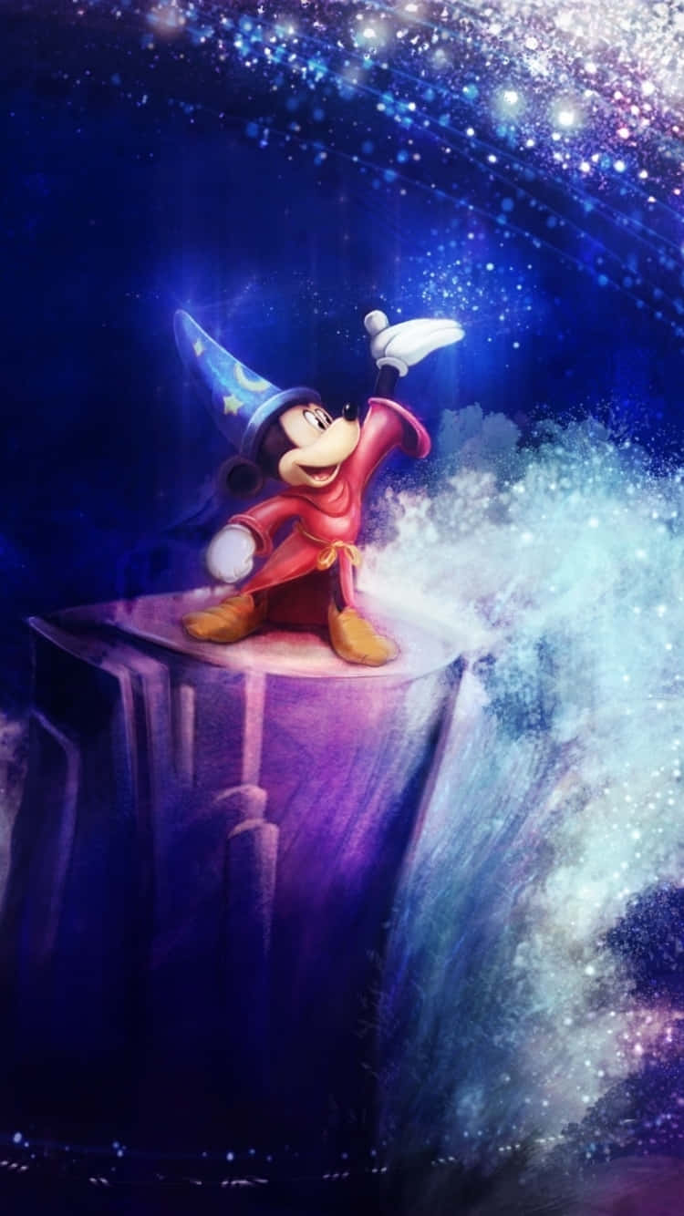 Mickey Sorcerer Fantasia Magic Wallpaper