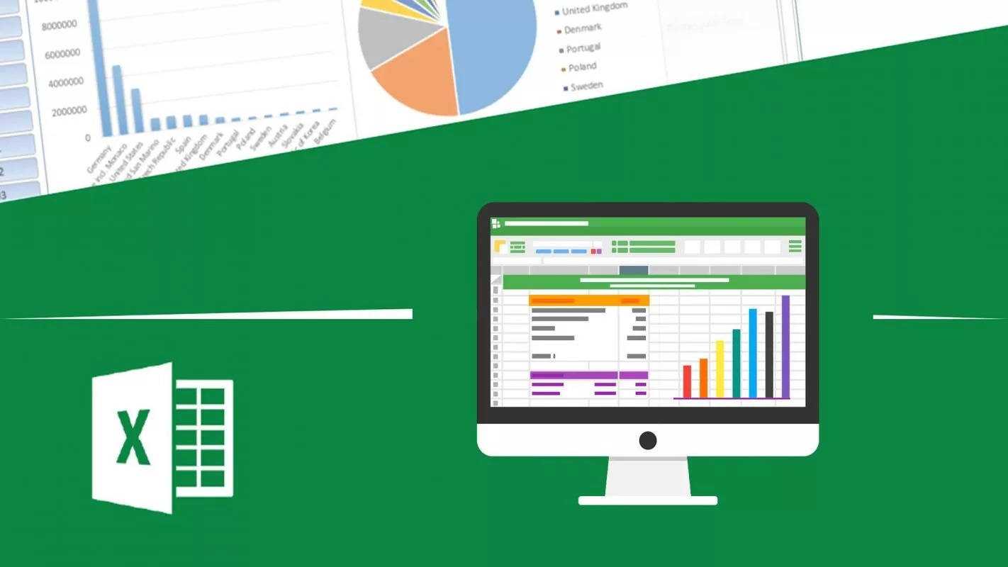 Microsoft Excel On Computer Monitor Wallpaper