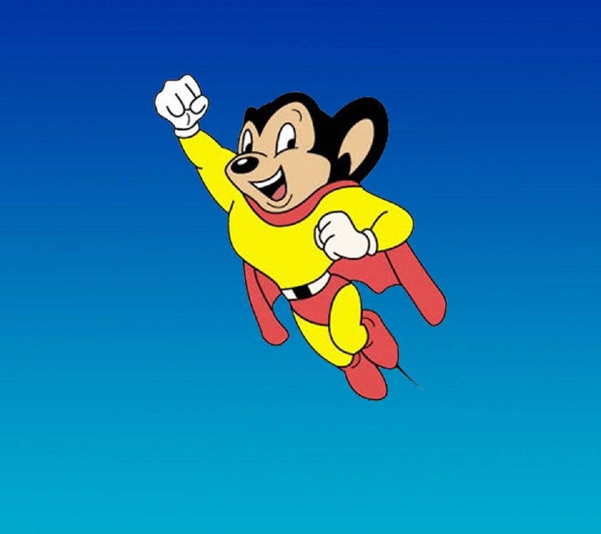 Mighty Mouse Vintage Cartoon Wallpaper