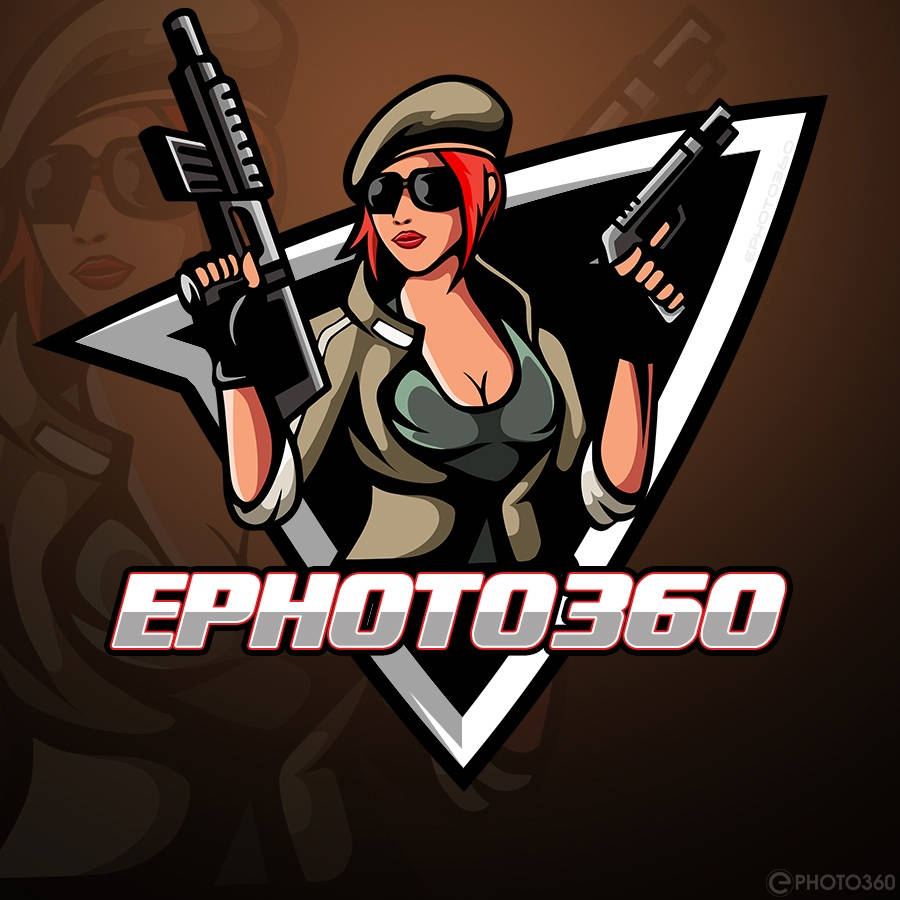 Military Girl Gamer Logo Wallpaper