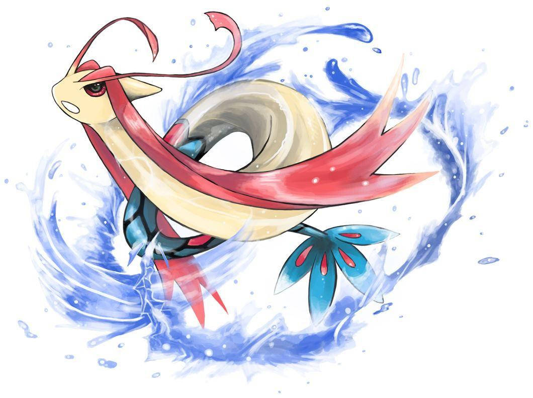 Milotic Surrounded By Water Wallpaper