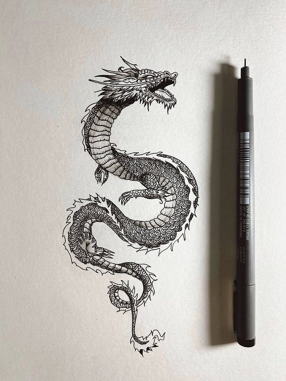 Mini Japanese Dragon Tattoo Wallpaper