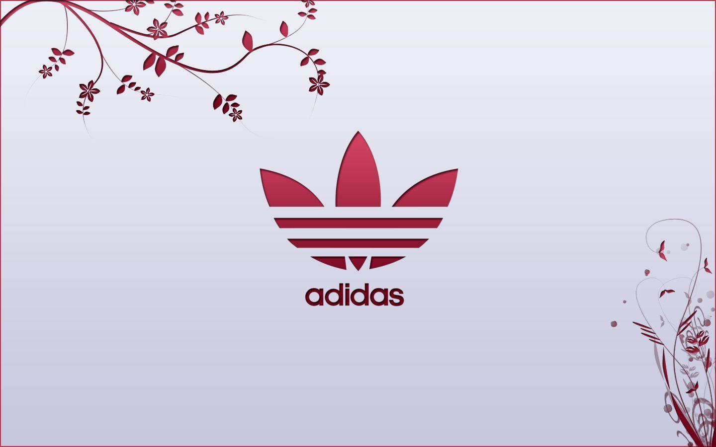 Minimalist Adidas Flowers Logo Wallpaper