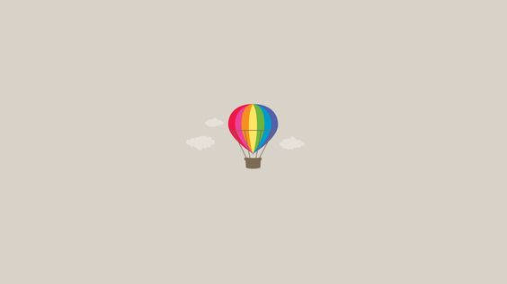 Minimalist Aesthetic Rainbow Parachute Wallpaper