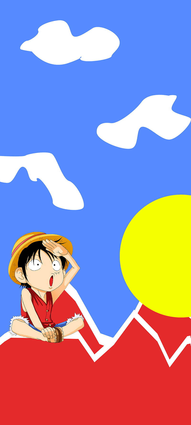 Minimalist Anime Phone Luffy Wallpaper