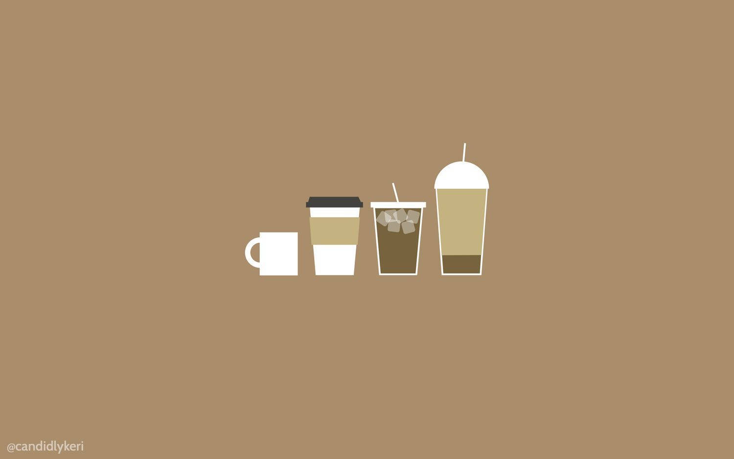 Minimalist Beige Aesthetic Desktop Featuring A Relaxing Beverage Scene Wallpaper