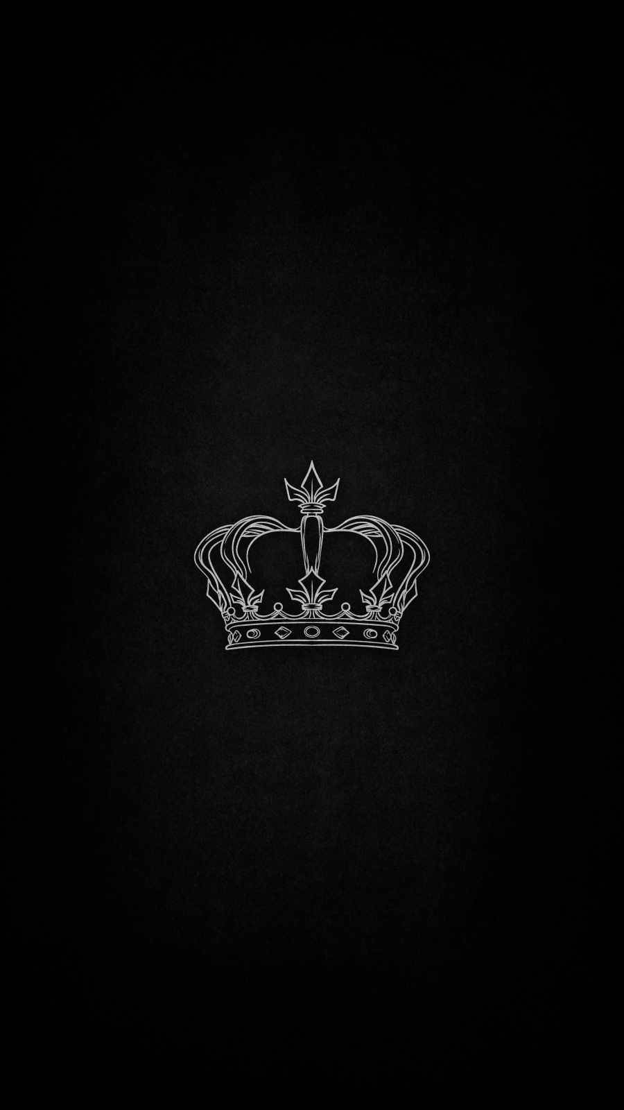 Minimalist Black King Crown Wallpaper