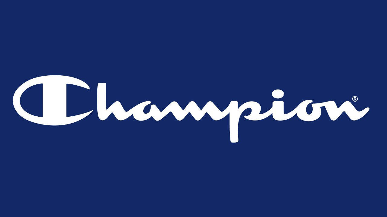 Minimalist Blue Champion Logo Wallpaper