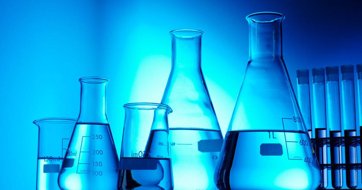 Minimalist Chemistry Blue Laboratory Wallpaper