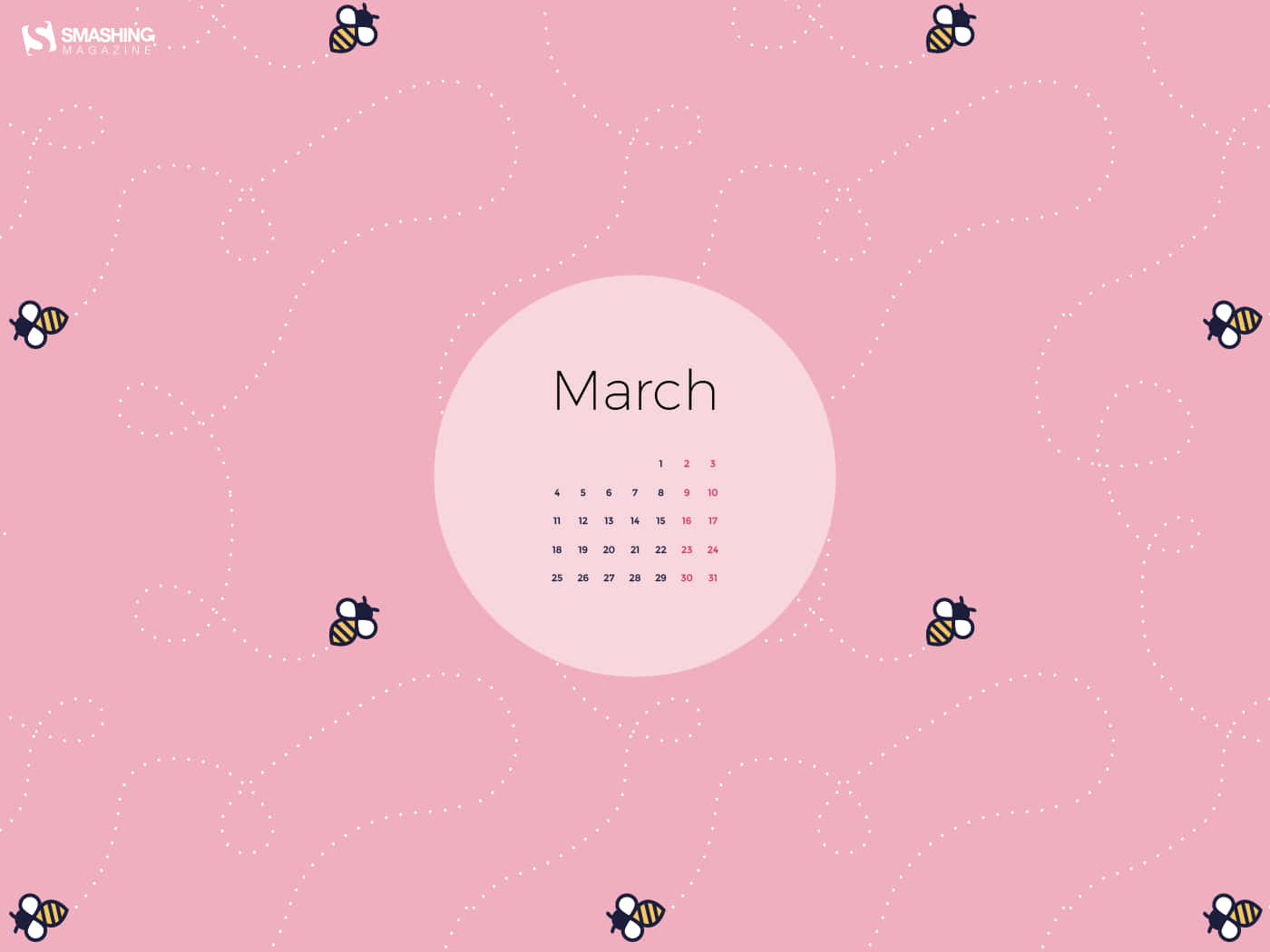 Minimalist Cute March Wallpaper