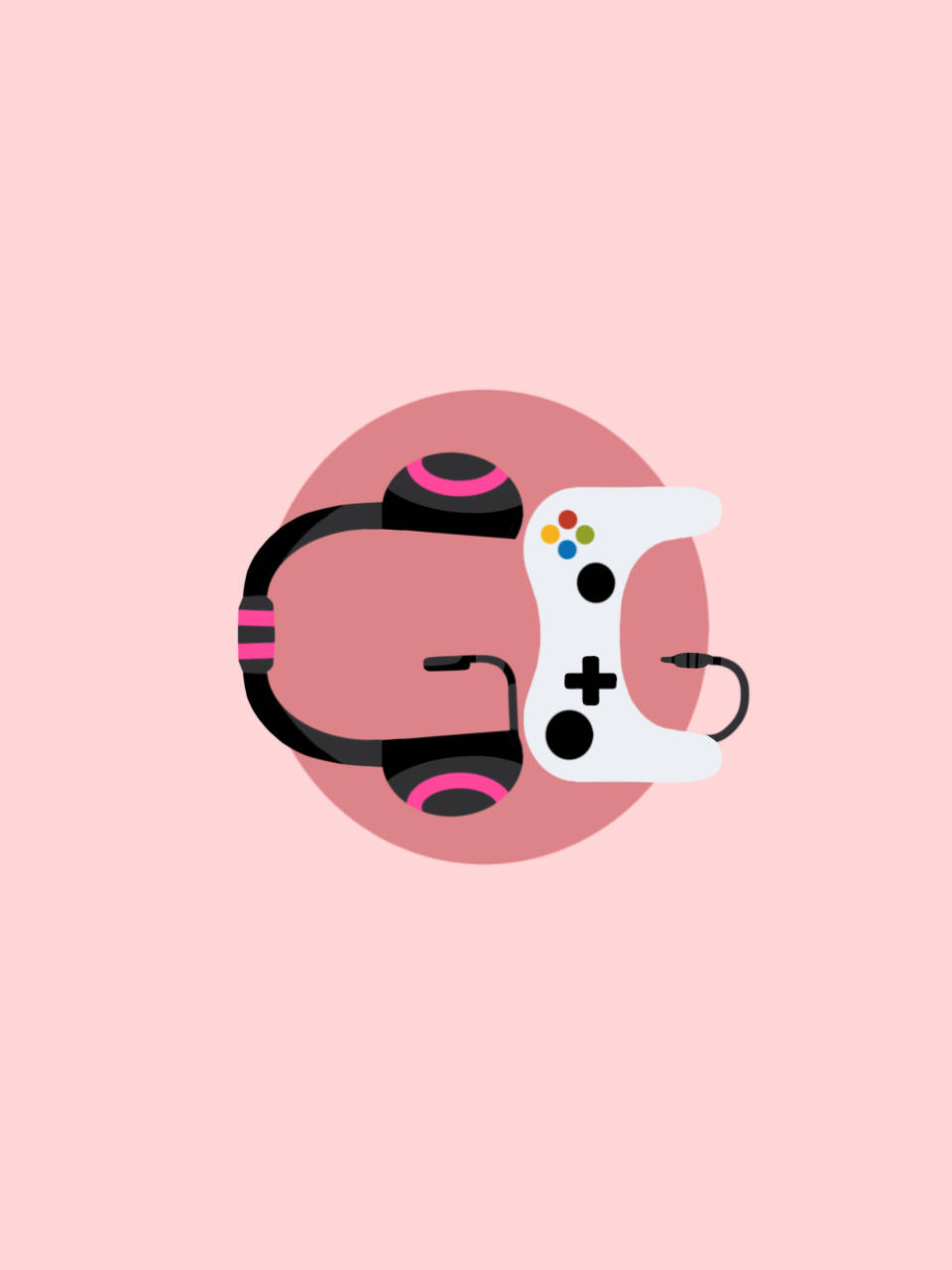 Minimalist Girl Gamer Logo Wallpaper