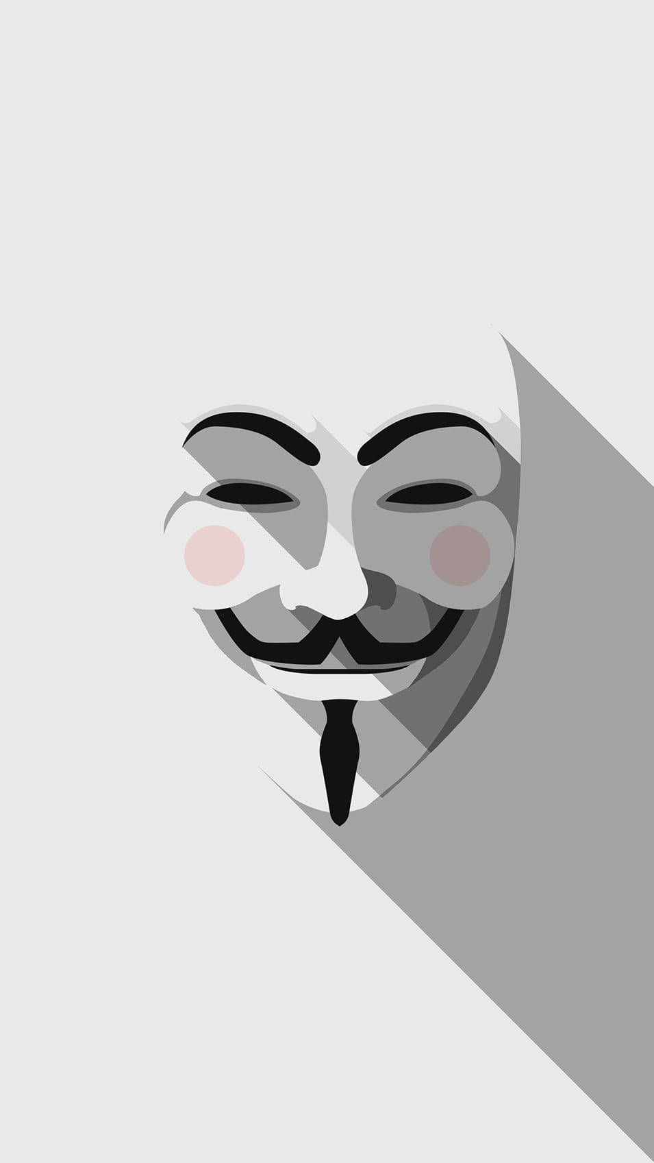 Minimalist Hacker Mask Illustration Wallpaper