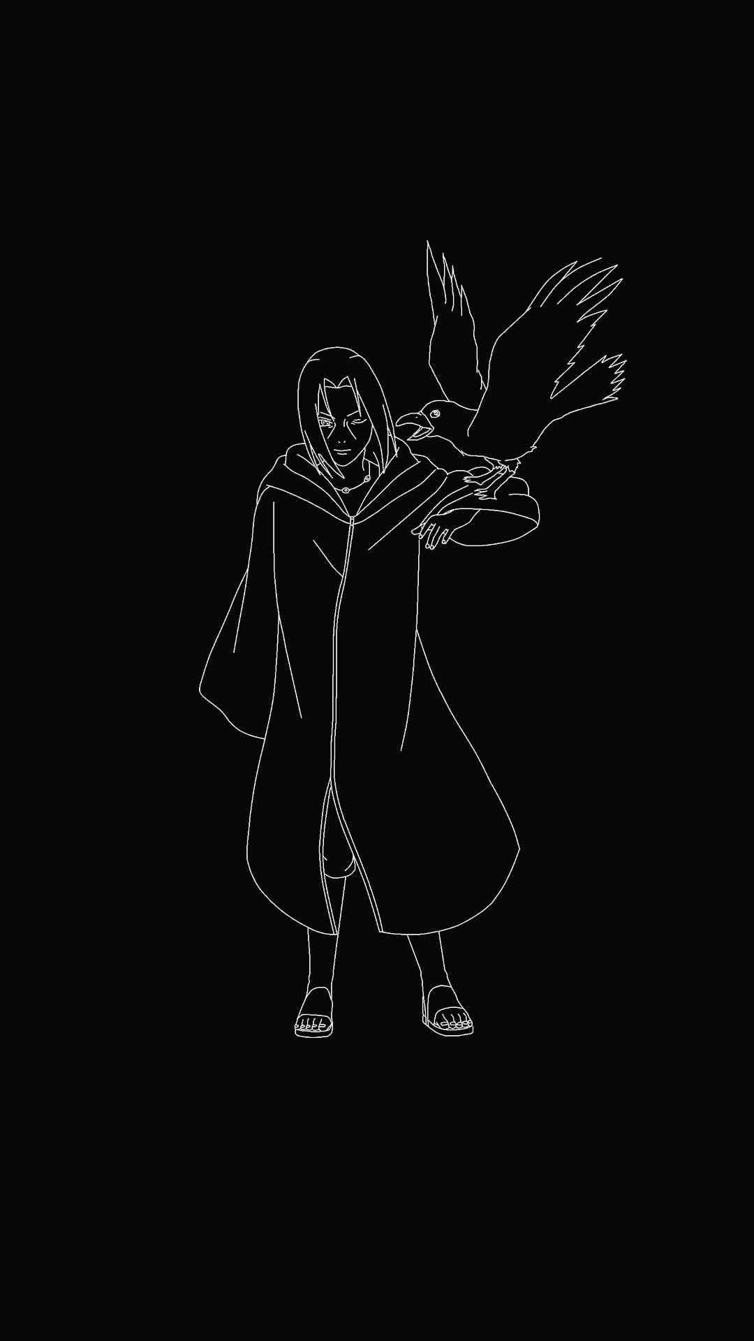 Minimalist Naruto Shippuden Uchiha Itachi Pfp Anime Art Wallpaper