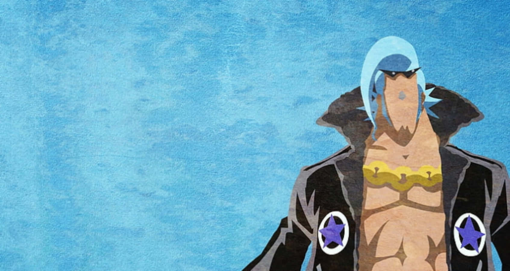 Minimalist One Piece Franky Vector Art Wallpaper