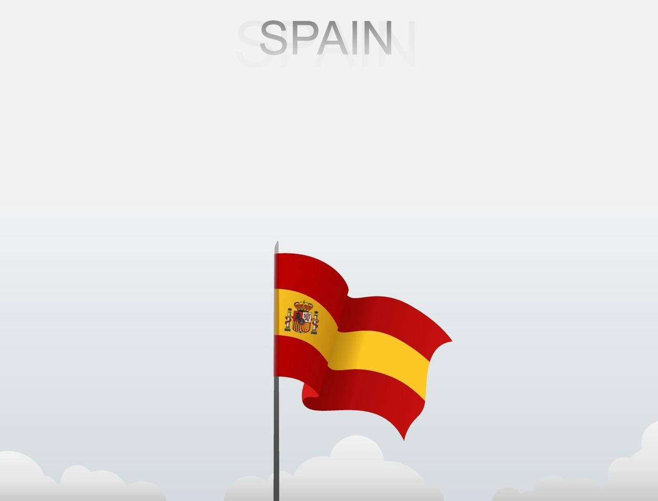 Minimalist Red Yellow Spain Flag Vector Wallpaper