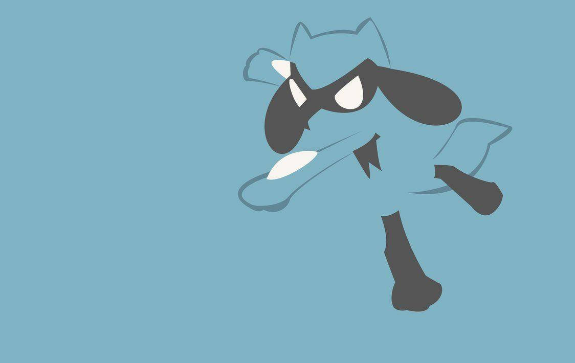 Minimalist Riolu Wallpaper