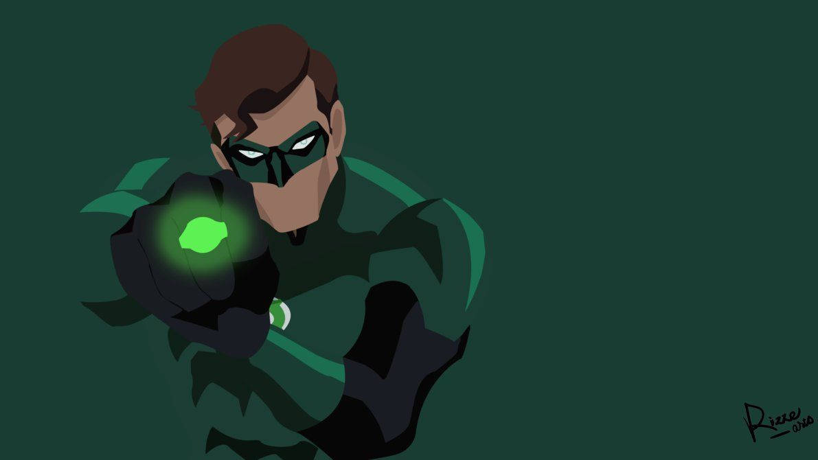 Minimalist Superhero Green Lantern Wallpaper