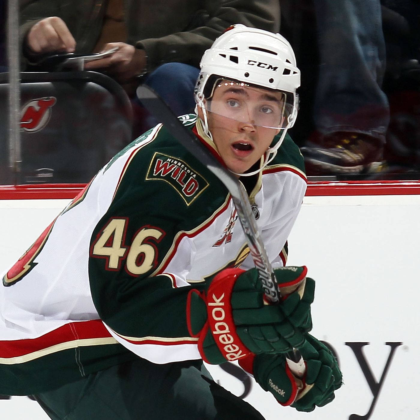 Minnesota Wild's Star Defenseman, Jared Spurgeon In Action Wallpaper