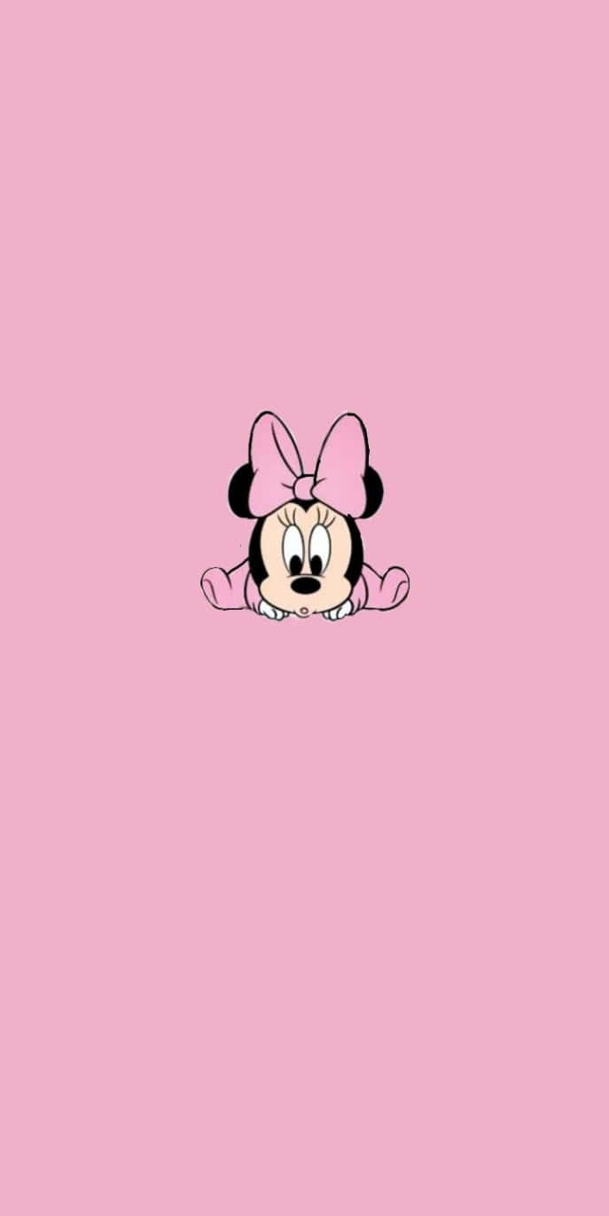 Minnie Mouse Looking Precious In Pink Wallpaper