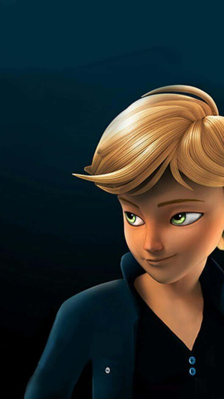 Miraculous Ladybug Adrien In Black Wallpaper