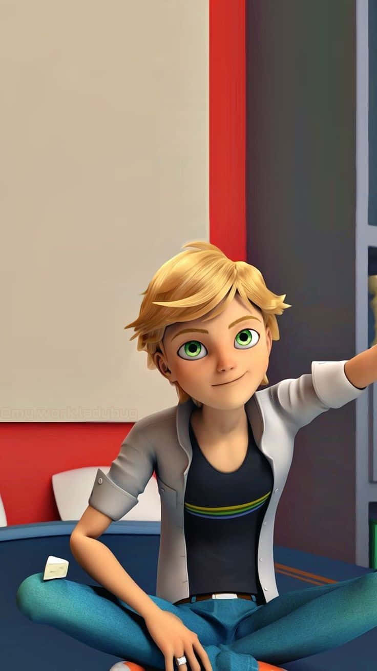 Miraculous Ladybug Adrien Looking Up Wallpaper