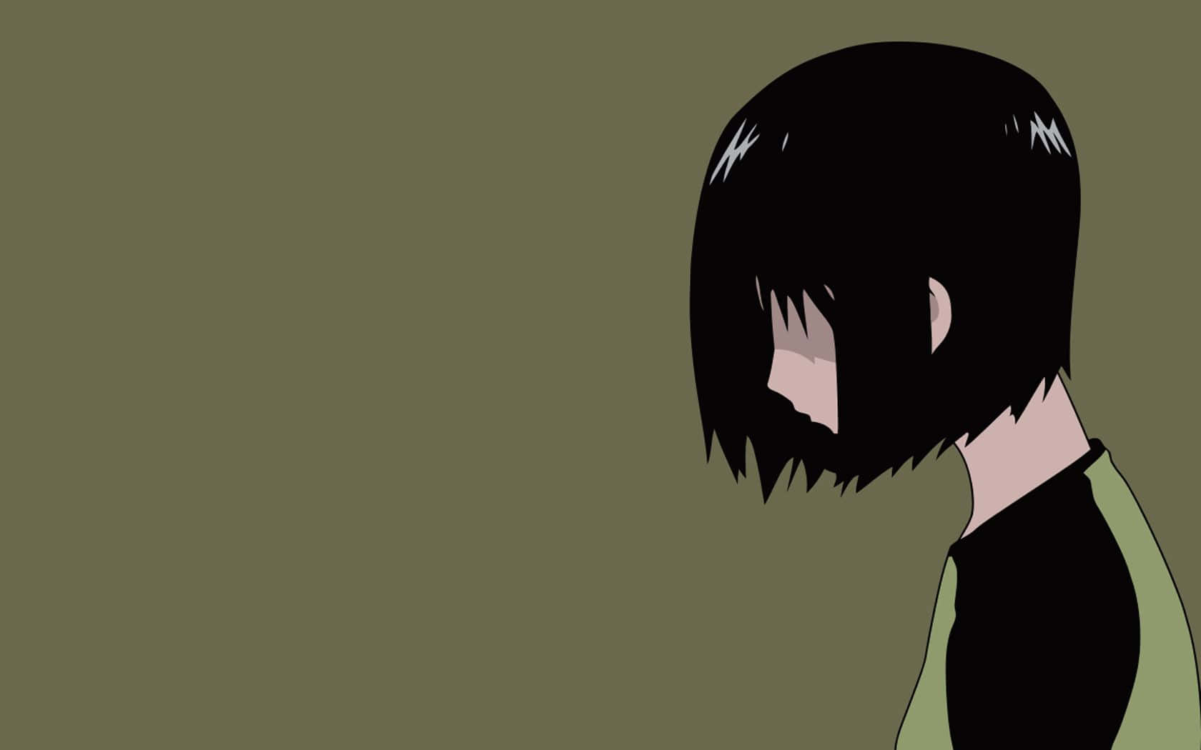 Misaki Nakahara Sideview Simple Anime Wallpaper