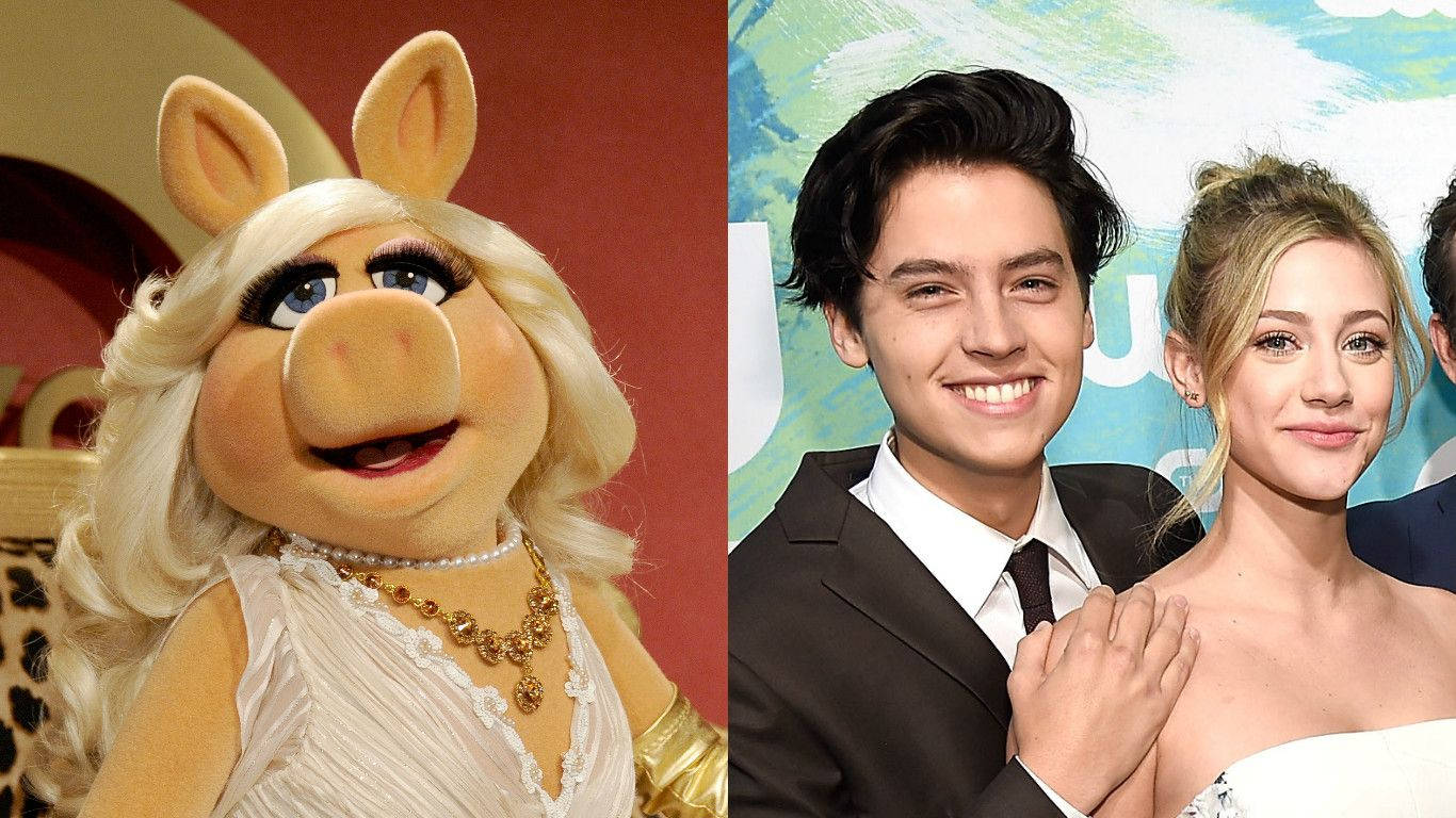 Miss Piggy Dylan And Cole Sprouse Wallpaper
