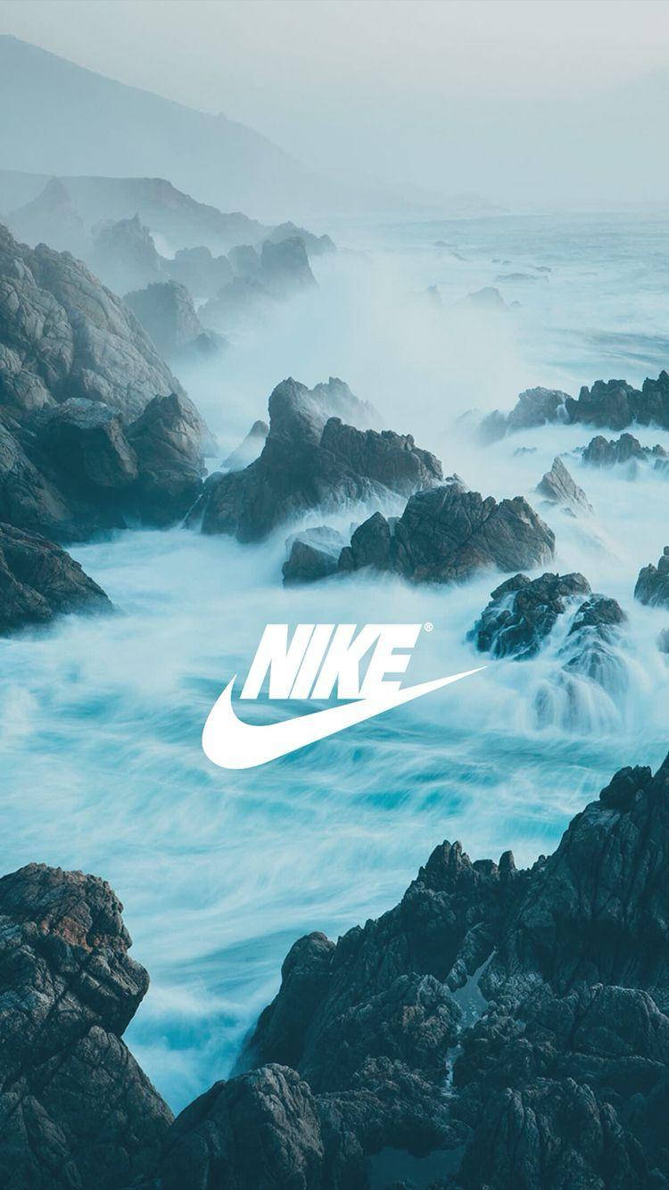 Misty Cliffs Nike Iphone Background Wallpaper