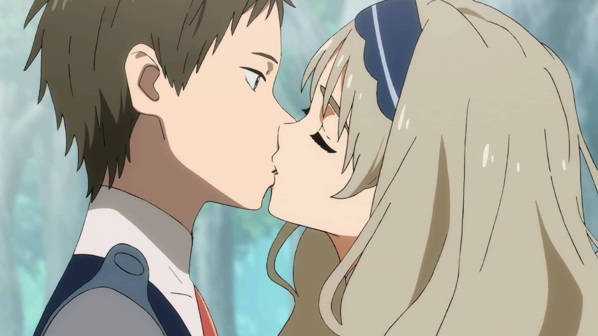 Download free Mitsuru And Kokoro Anime Couple Kiss Wallpaper -  MrWallpaper.com