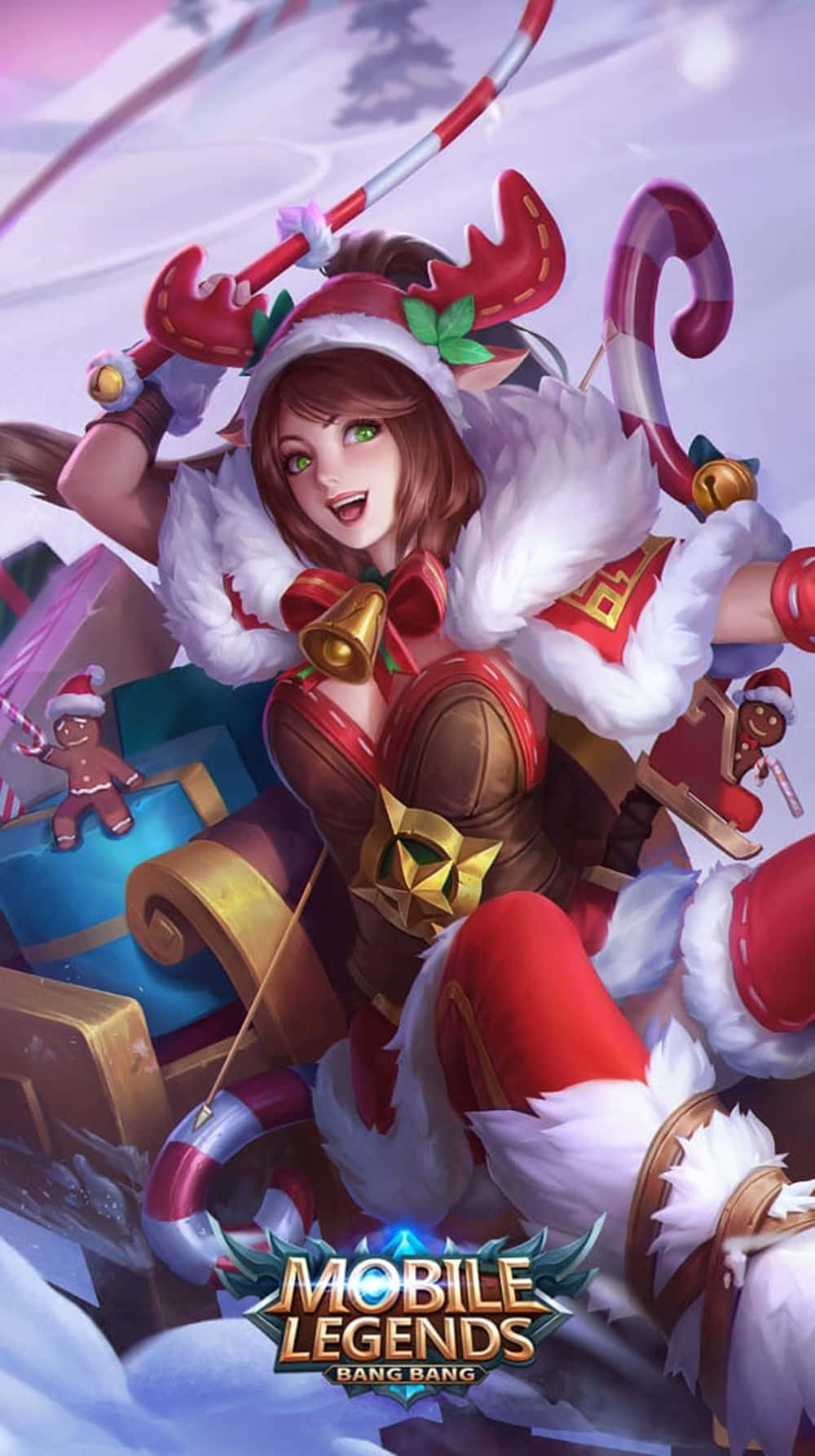 Miya Mobile Legend Christmas Outfit Wallpaper