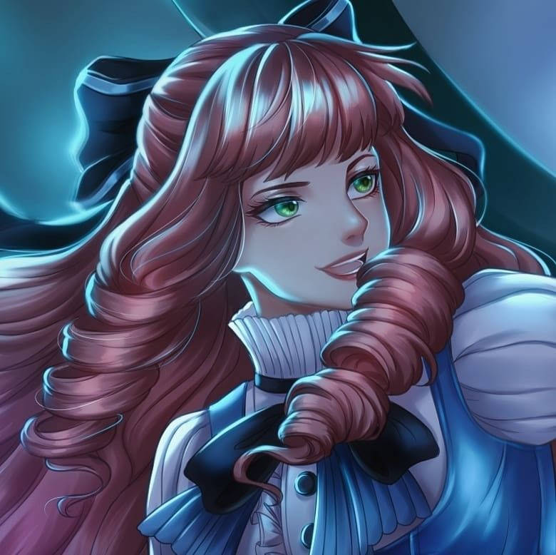 Mobile Legends Guinevere Fanart Blue Background Wallpaper