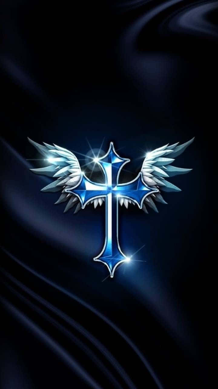 Modern Aesthetic Cross Phone Design Wallpaper