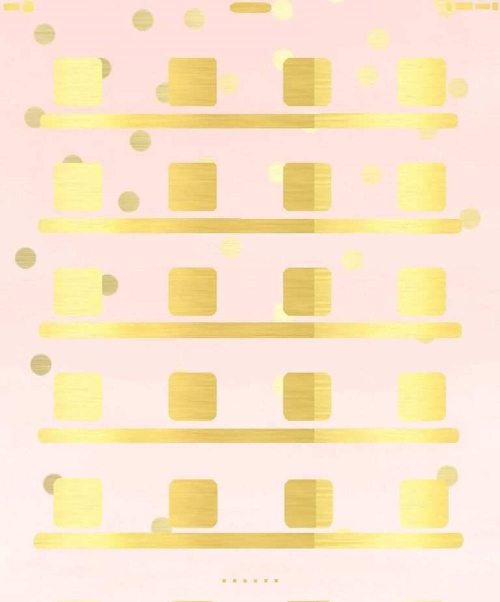 Modern Rose Gold Ipad Displaying Unique Widget Pattern Wallpaper
