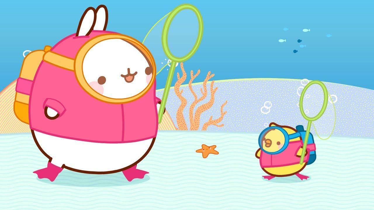 Molang In The Sea Wallpaper