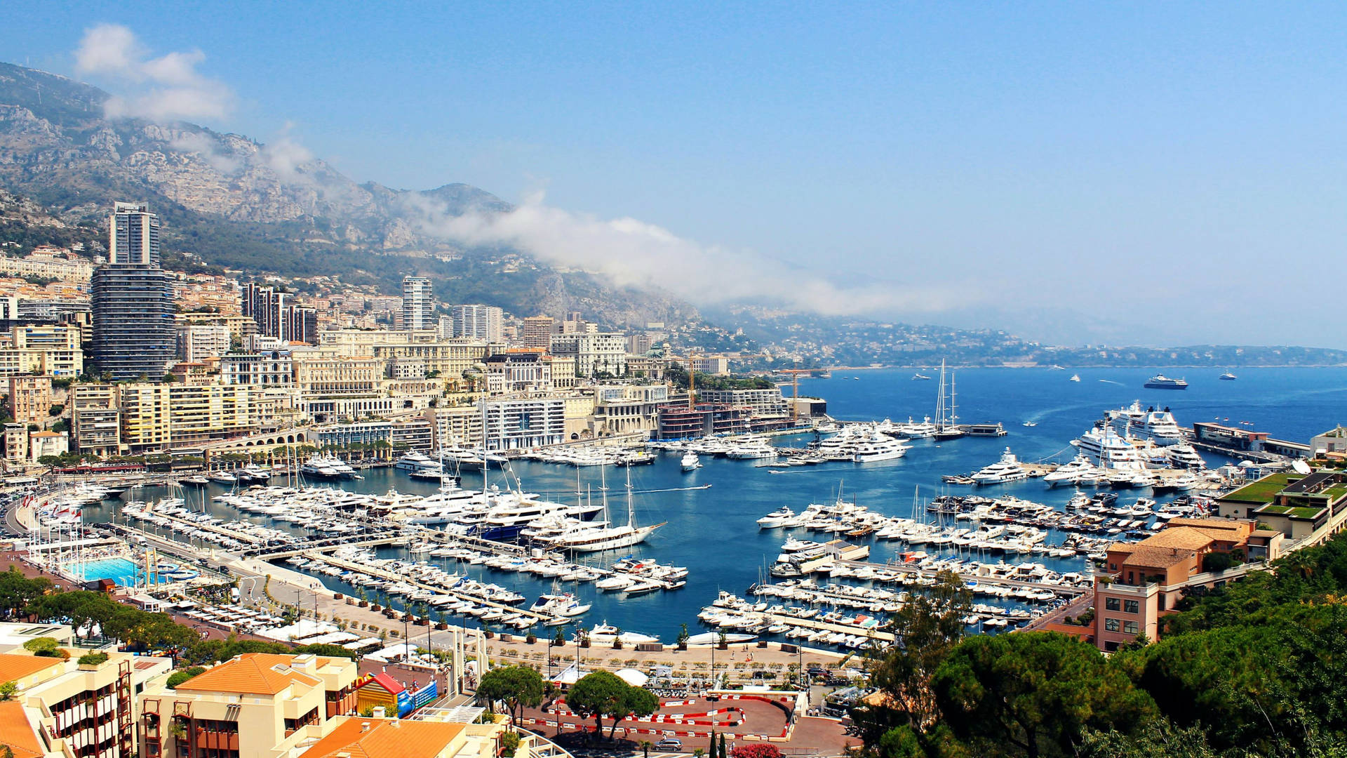 Monaco, Monte Carlo Cityscape. Real Estate Architecture on Mountain Hill  Background Stock Photo - Image of quayside, house: 271590898