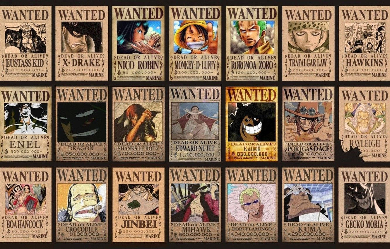 Monkey D Dragon Wanted Poster Wallpaper
