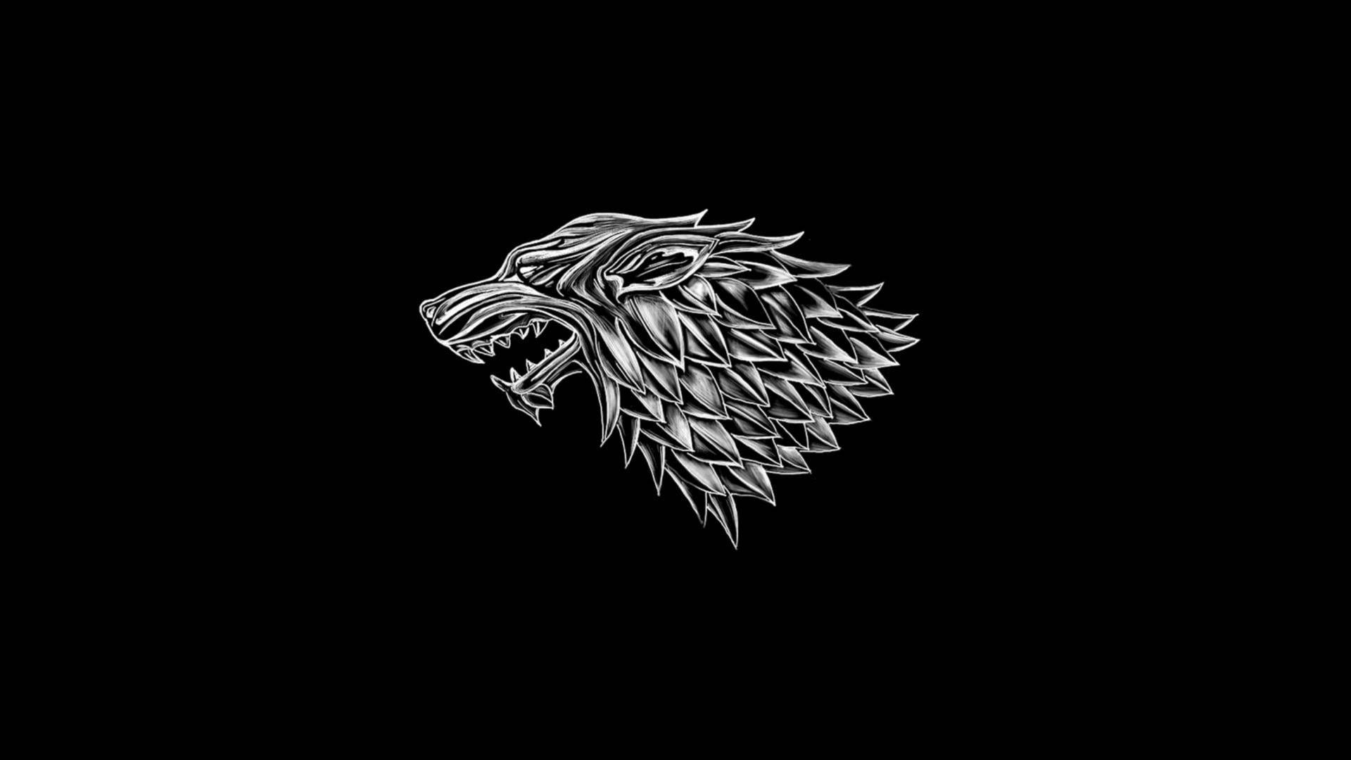 Download free Monochrome House Stark Wolf Sigil Wallpaper - MrWallpaper.com