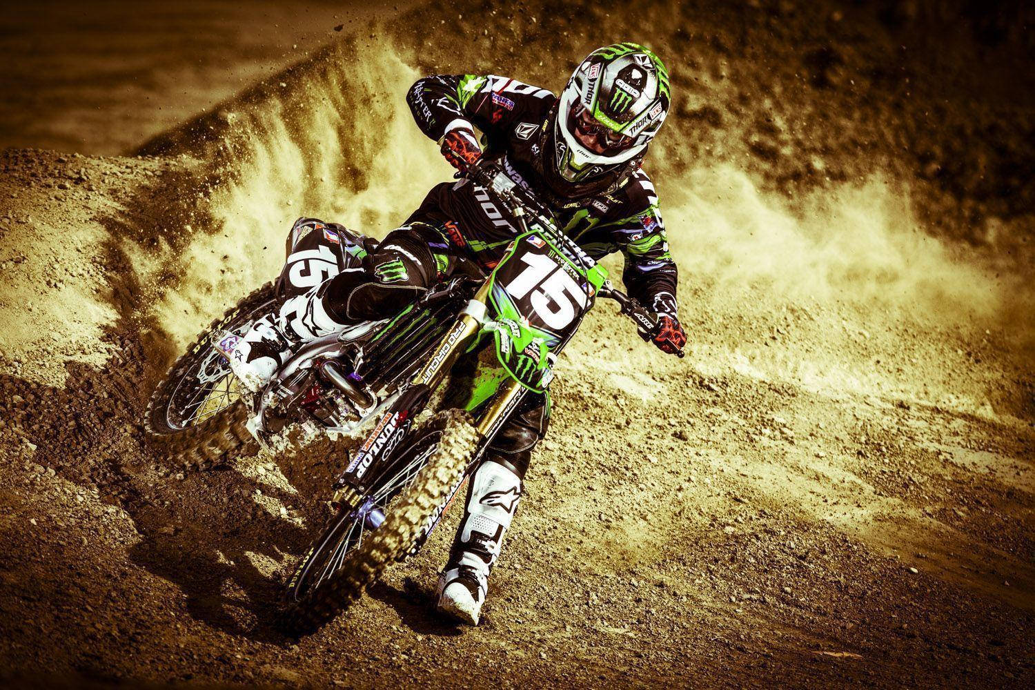 Monster Dirt Bike Ama Supercross Championship Wallpaper