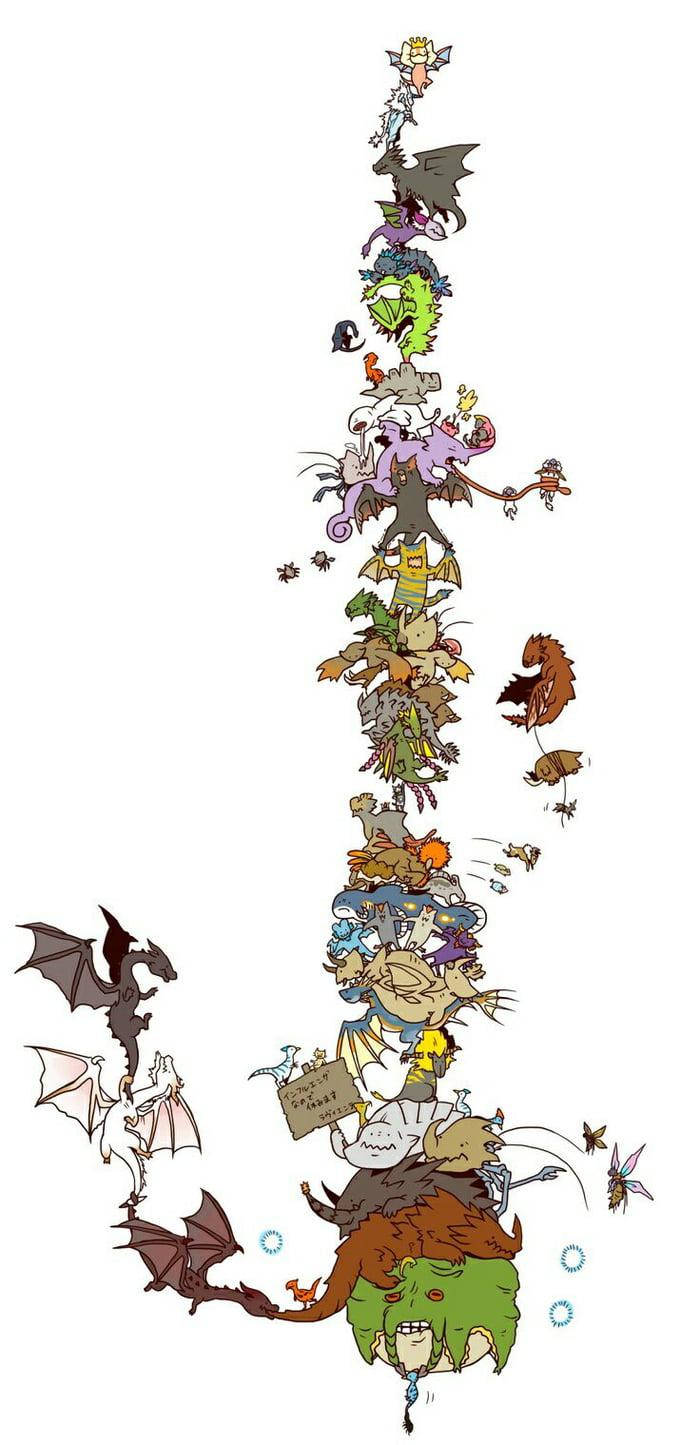 Monster Hunter Iphone Cartoon Illustration Wallpaper