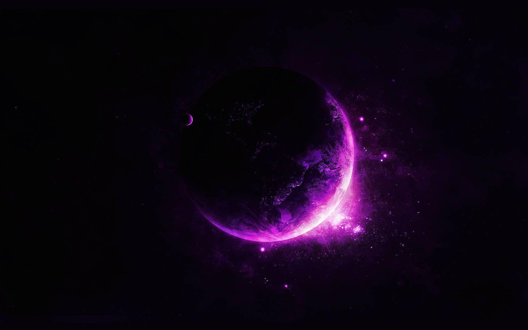 Moon Aesthetic Purple Wallpaper