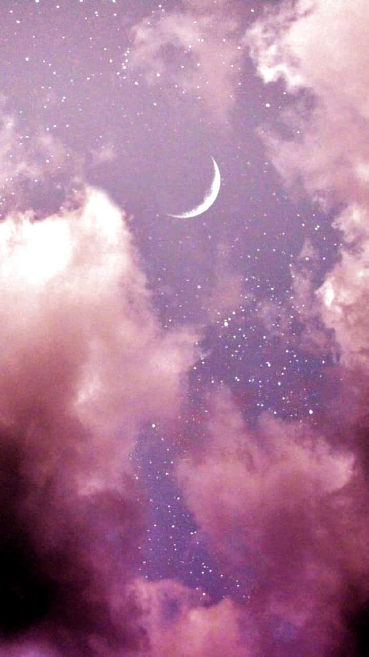 Moon And Stars Phone Perspective Wallpaper