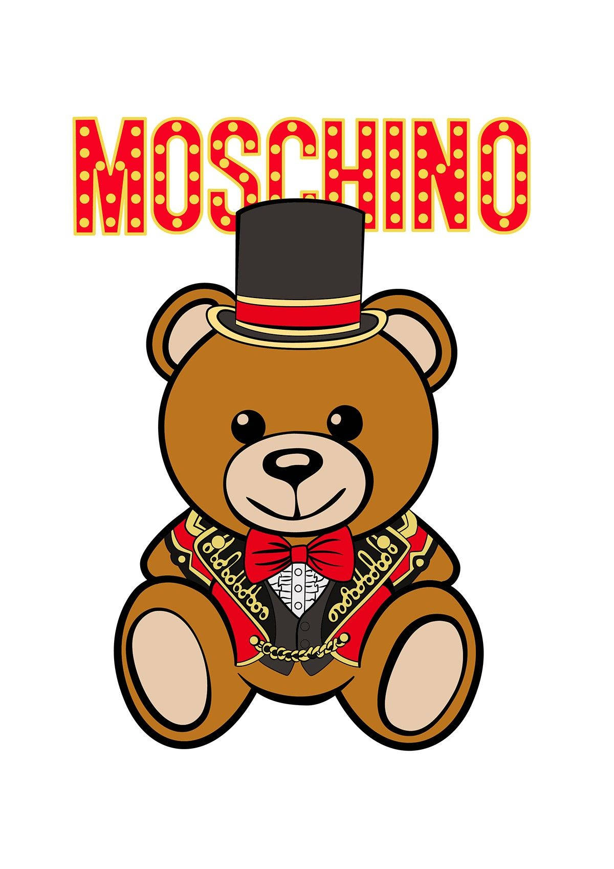 Moschino Bear Wearing Jacket Wallpaper
