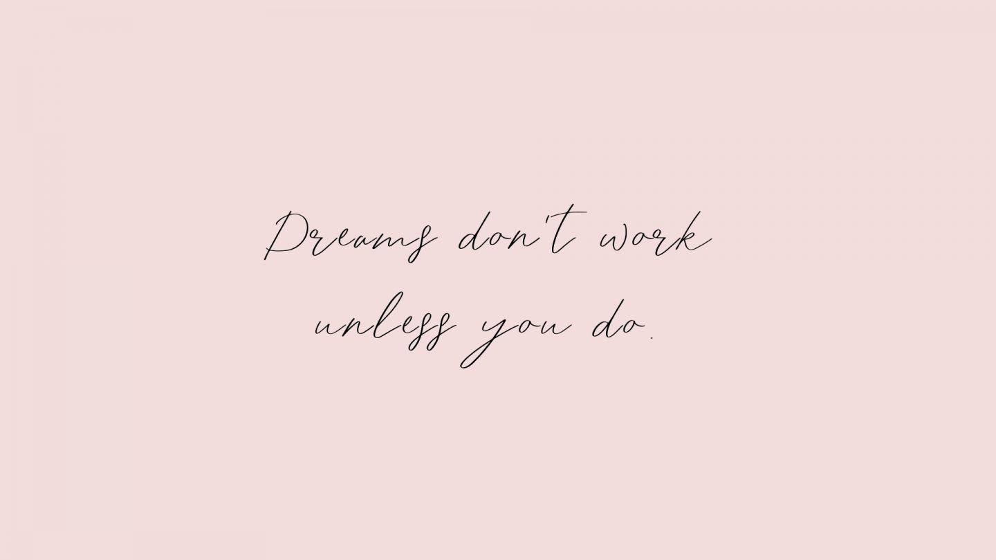 Motivation Macbook Dreams Light Pink Wallpaper