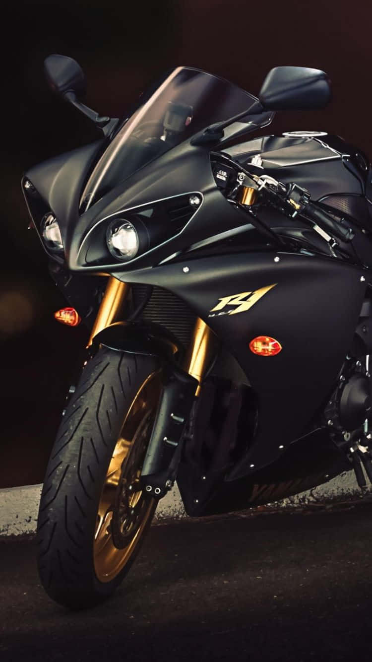 Motorcycle Iphone Black Gold Yamaha Wallpaper