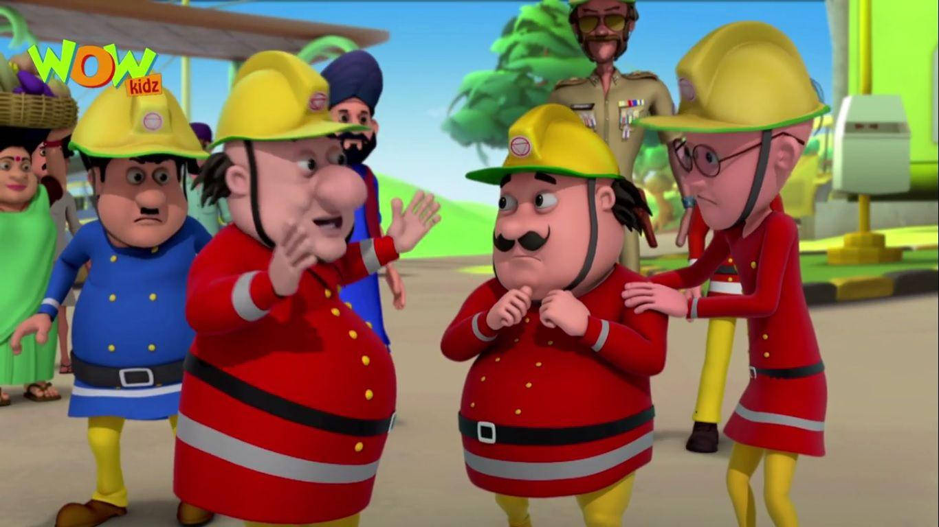 Motu Patlu Firemen Wallpaper