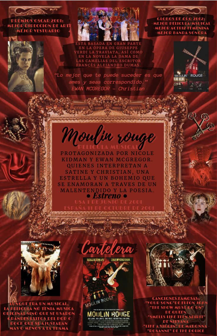 Moulin Rouge Movie Promotional Poster Wallpaper